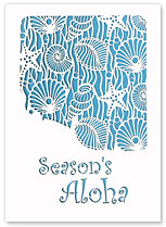 Season’s Aloha Shells - Hawaiian Holiday Christmas Greeting Cards