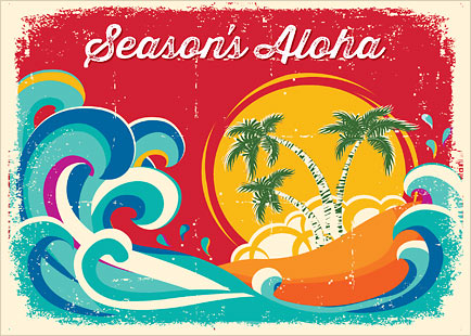 Tropical Holiday - Personalized Holiday Greeting Card