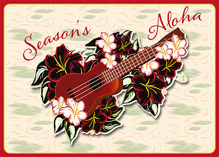 Holiday 'Ukulele - Personalized Holiday Greeting Card