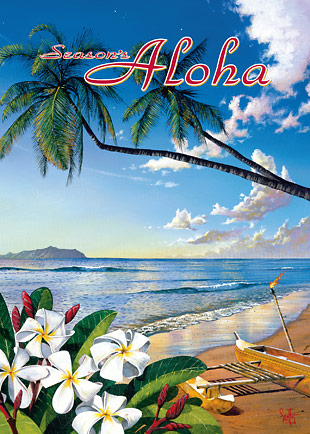 Aloha Shores - Personalized Holiday Greeting Card