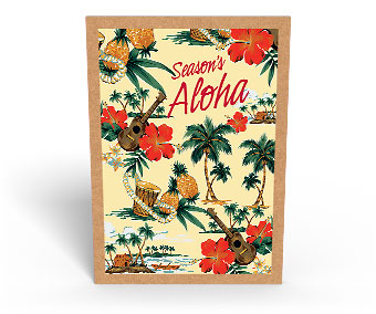 Holiday Island Scene - Hawaiian Holiday / Christmas Greeting Card Box Set