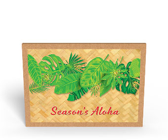 Hawaiian Holiday Leaves - Hawaiian Holiday / Christmas Greeting Card Box Set
