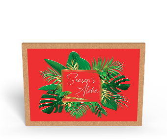 Hawaiian Holiday Palm Leaves - Season's Aloha - Hawaiian Holiday / Christmas Greeting Card Box Set