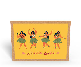 Holiday Hula Dancers - Hawaiian Holiday / Christmas Greeting Card Box Set