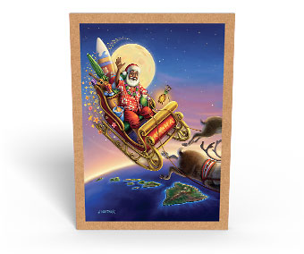 Santa's Hawaiian Holiday - Hawaiian Holiday / Christmas Greeting Card Box Set