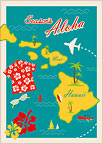 Season's Aloha Islands - Hawaiian Holiday / Christmas Greeting Card
