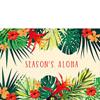 Tropical Holiday Flowers - Hawaiian Holiday / Christmas Greeting Card