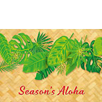 Hawaiian Holiday Leaves - Hawaiian Holiday / Christmas Greeting Card