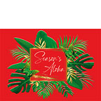 Hawaiian Holiday Palm Leaves - Season's Aloha - Hawaiian Holiday / Christmas Greeting Card