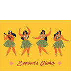 Holiday Hula Dancers - Hawaiian Holiday / Christmas Greeting Card