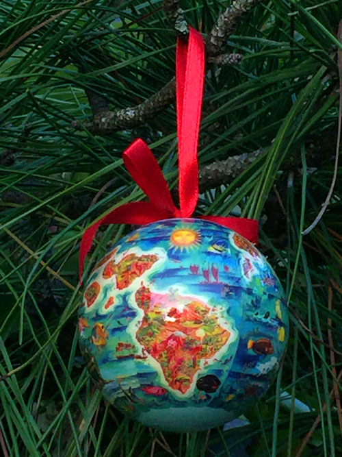 Hawaiian Holiday Ball Christmas Ornaments - Set of 7 - IslandArtStore.com