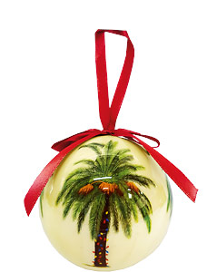 Season's Aloha Palm - Hawaiian Boxed Ball Christmas Ornaments