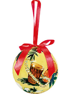 Holiday Island Scene - Hawaiian Boxed Ball Christmas Ornaments