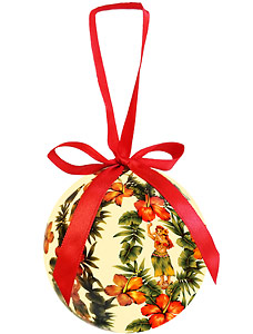 Hibiscus & Hula - Hawaiian Boxed Ball Christmas Ornaments