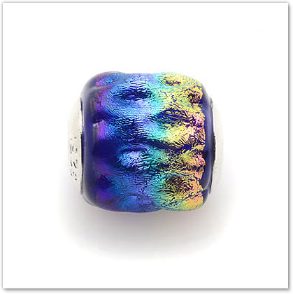 Rainbow Ripples - Glass Bead