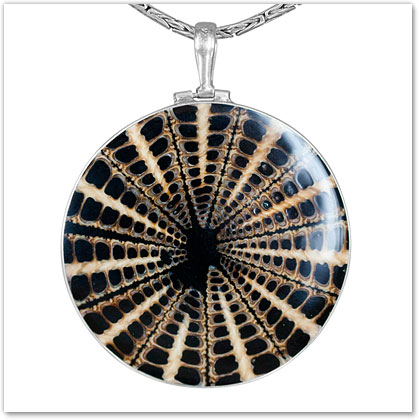 Round Shell Resin Pendant - Island Jewelry