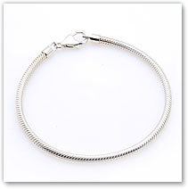 Silver Bracelet with Lobster Clasp - Charm Accesory