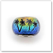 Palms - Sunset - Glass Bead