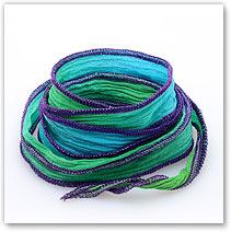 Turq/Green Purple - Silk Wrap