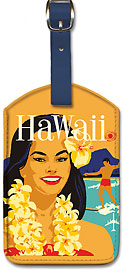 Delta Airlines Hawaii - Hawaiian Leatherette Luggage Tags