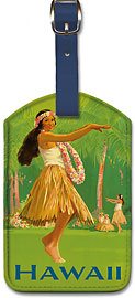 Royal Hawaiian Hula - Hawaiian Leatherette Luggage Tags