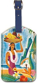 Hawaii Paradise Island - Hawaiian Leatherette Luggage Tags