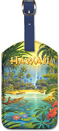 Aloha Hawaii - Hawaiian Leatherette Luggage Tags