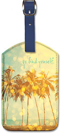 Go Find Yourself - Hawaiian Leatherette Luggage Tags