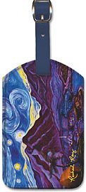 Maui Starry Night - Hawaiian Leatherette Luggage Tags