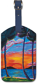 Majestic Maui Moment - Hawaiian Leatherette Luggage Tags