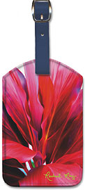 Ti Leaf 3 - Hawaiian Leatherette Luggage Tags