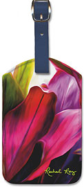 Ti Leaf Bouquet - Hawaiian Leatherette Luggage Tags