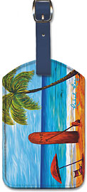 Umbrella Day - Hawaiian Leatherette Luggage Tags