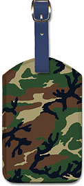 Camouflage Army Forest - Leatherette Luggage Tags