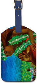 Legend of the Taro - Hawaiian Leatherette Luggage Tags