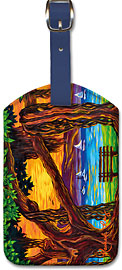 Maui Banyan Bliss - Hawaiian Leatherette Luggage Tags