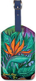 Bird of Paradise - Hawaiian Leatherette Luggage Tags