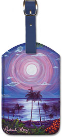 Brightly Shining Moon Light - Hawaiian Leatherette Luggage Tags