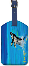 Humpack Whale - Hawaiian Leatherette Luggage Tags