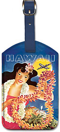 United Air Lei - Hawaiian Leatherette Luggage Tags