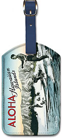 Surf Riders - Hawaiian Leatherette Luggage Tags