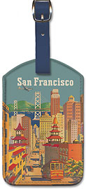 San Francisco City - Leatherette Luggage Tags