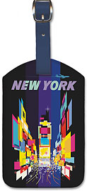 New York Times Square - Leatherette Luggage Tags