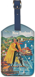 United Airlines - New England Fisherman - Leatherette Luggage Tags