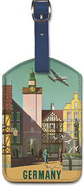 Fly to Germany - Leatherette Luggage Tags