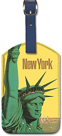 United NY Statue of Liberty - Leatherette Luggage Tags