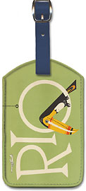 Rio de Janeiro, Brazil - Toucan - Leatherette Luggage Tags