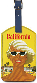 Southern California via United Airlines - Leatherette Luggage Tags