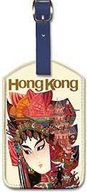 Hong Kong - Geisha - Leatherette Luggage Tags