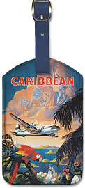 Pan American: Fly to the Caribbean by Clipper - Leatherette Luggage Tags
